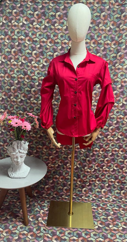 Camisa manga recogida Anais