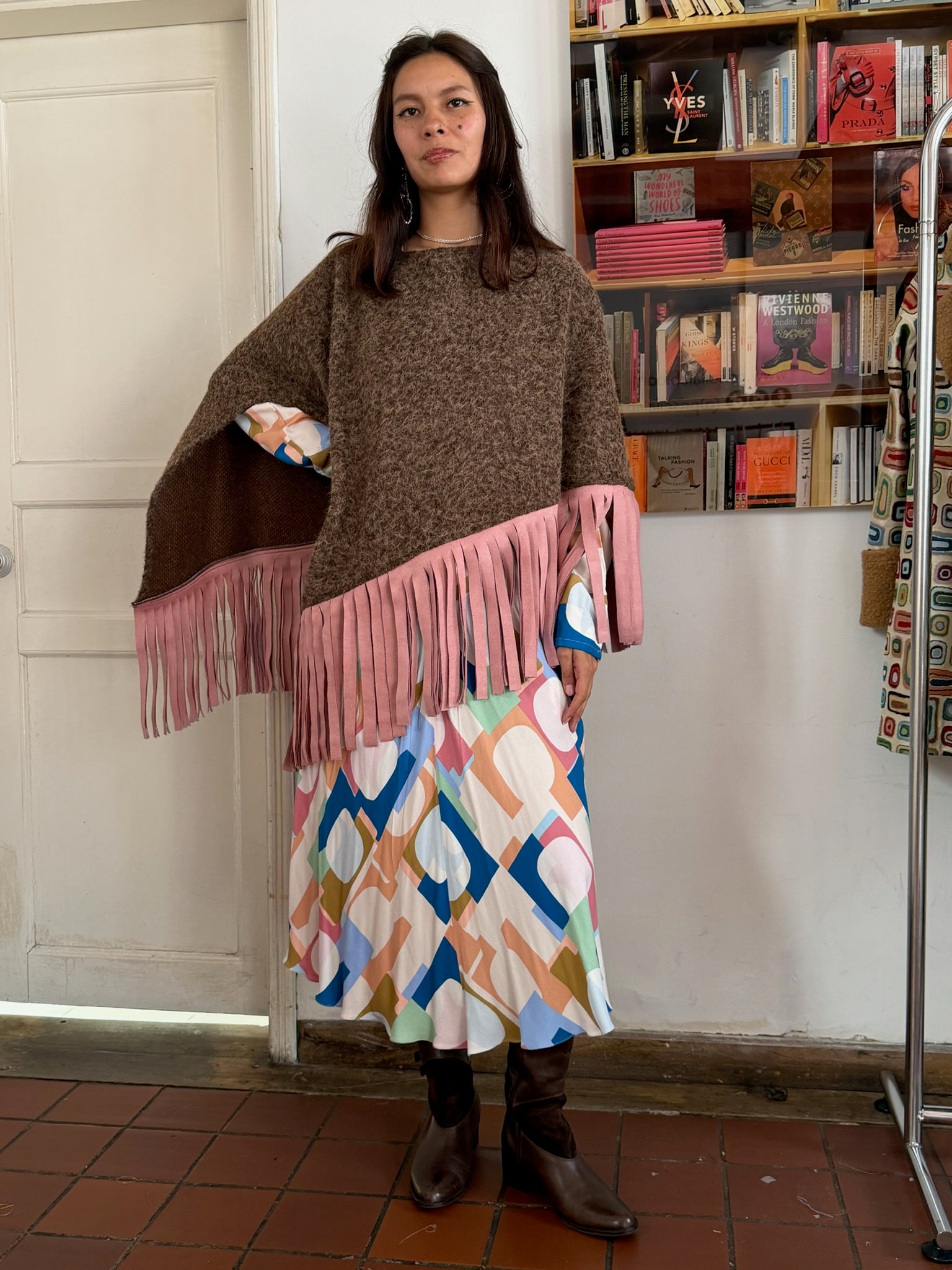 Ruana flecos Madison