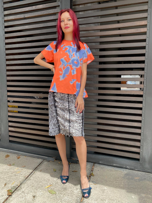 Blusa manga corta Unni naranja