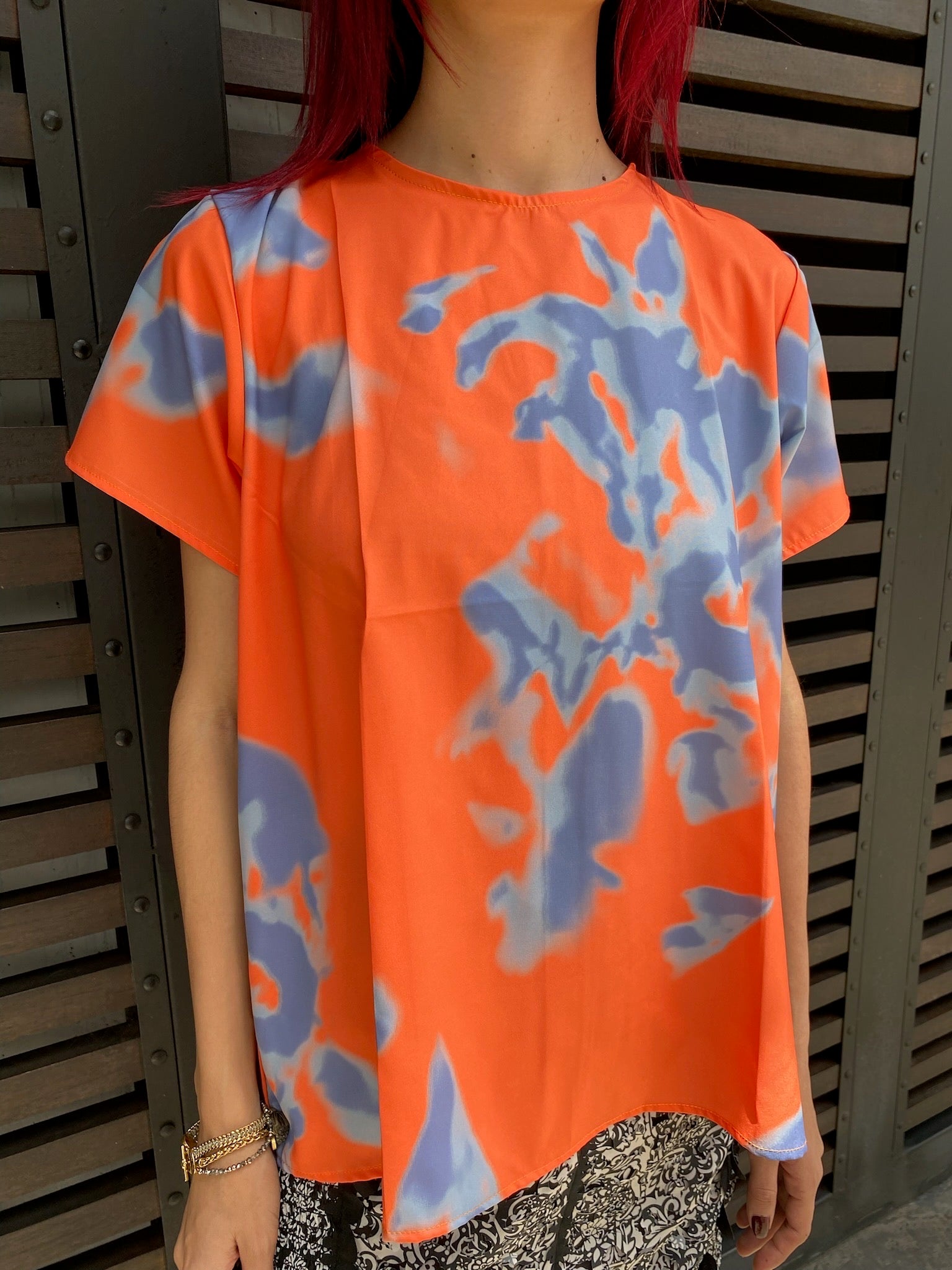 Blusa manga corta Unni naranja