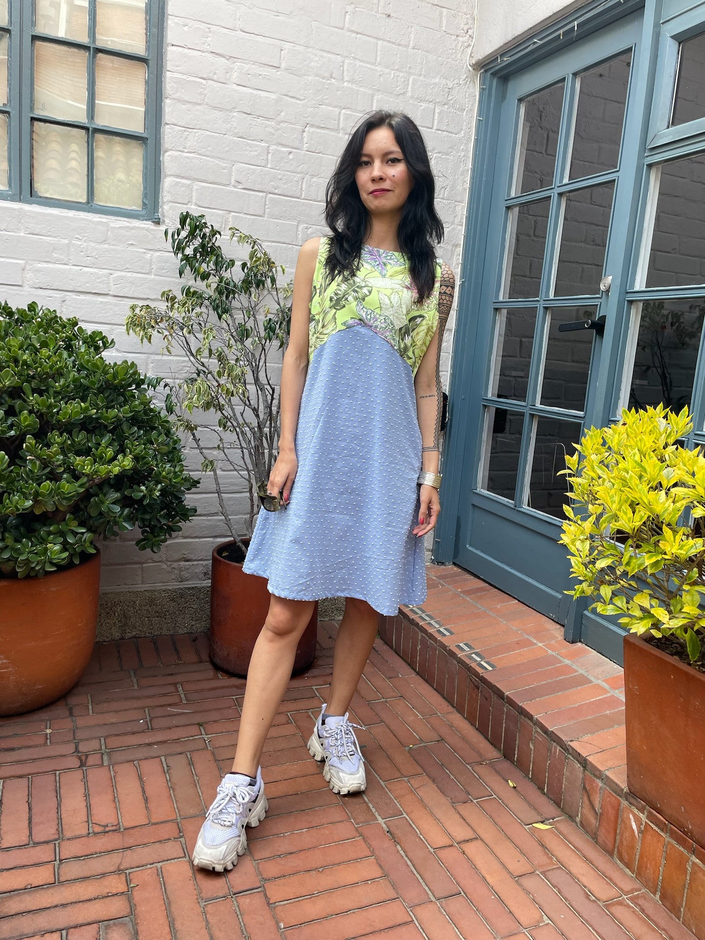 Vestido bicolor Alicia