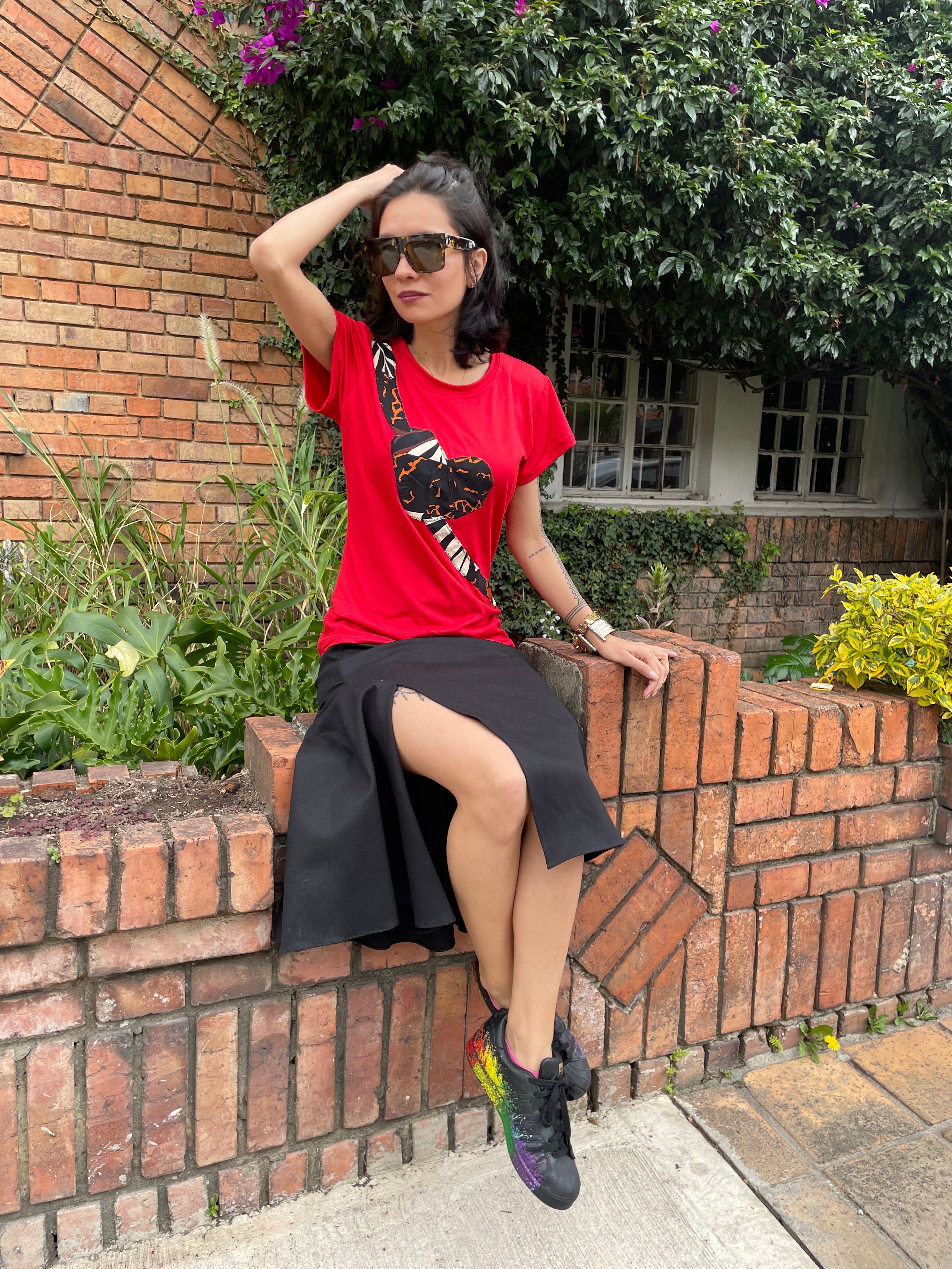 Camiseta patchwork Ufana