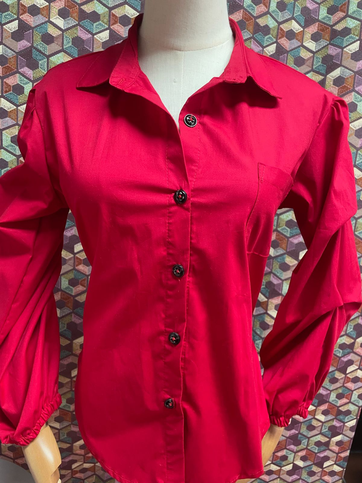 Camisa manga recogida Anais