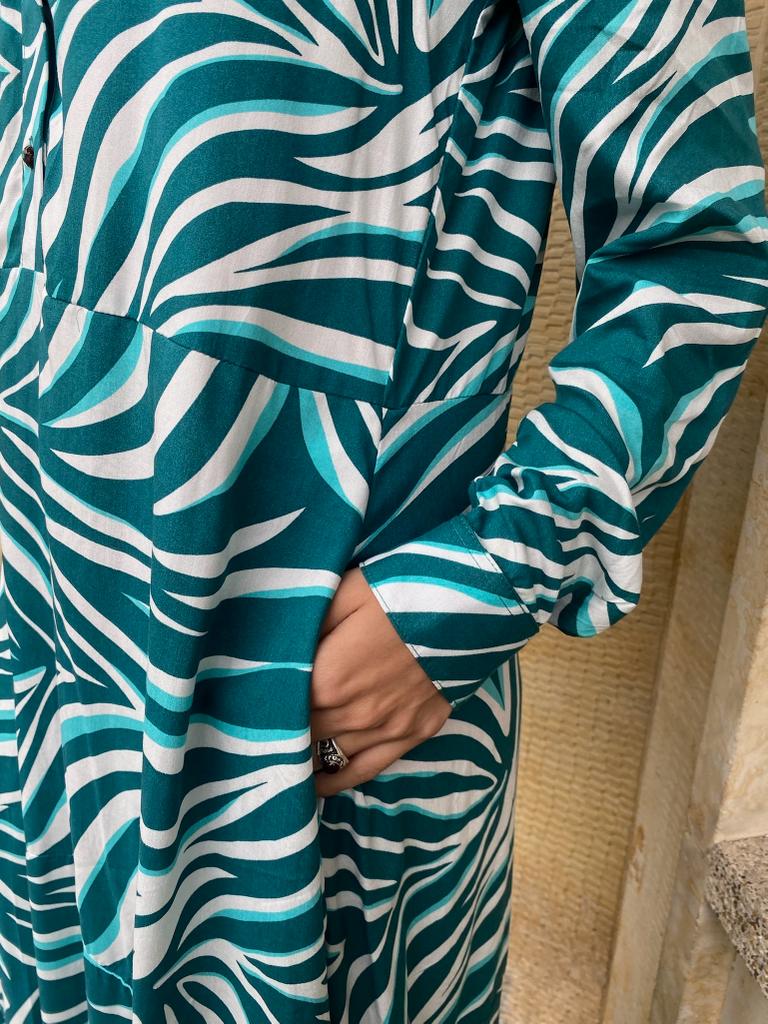 Vestido estampado bolsillos Camila