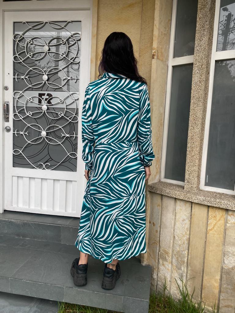 Vestido estampado bolsillos Camila