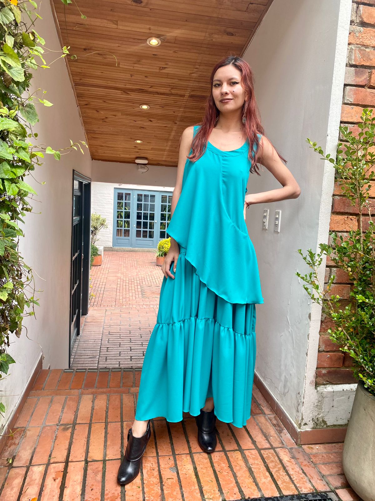 Vestido Marcela Largo Jade