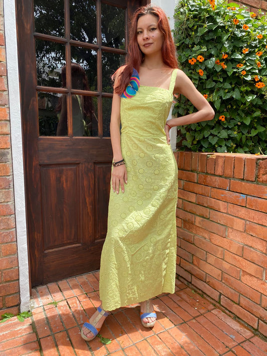 Vestido largo Ursula espalda abierta