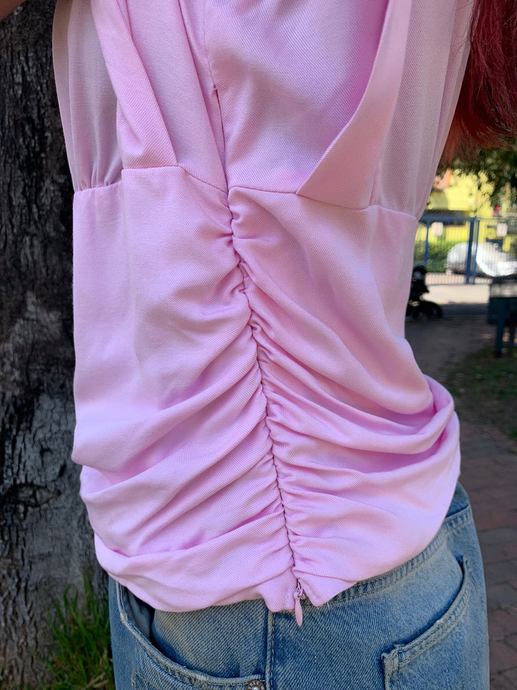 Top recogido Tina Rosa