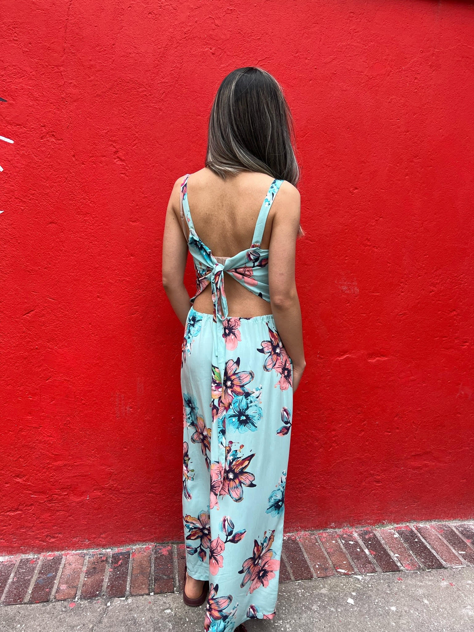 Vestido largo Ursula espalda abierta